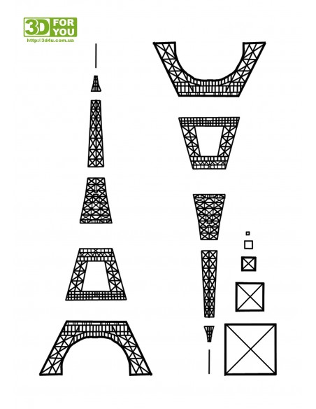 Картинка эйфелева башня для 3д ручки