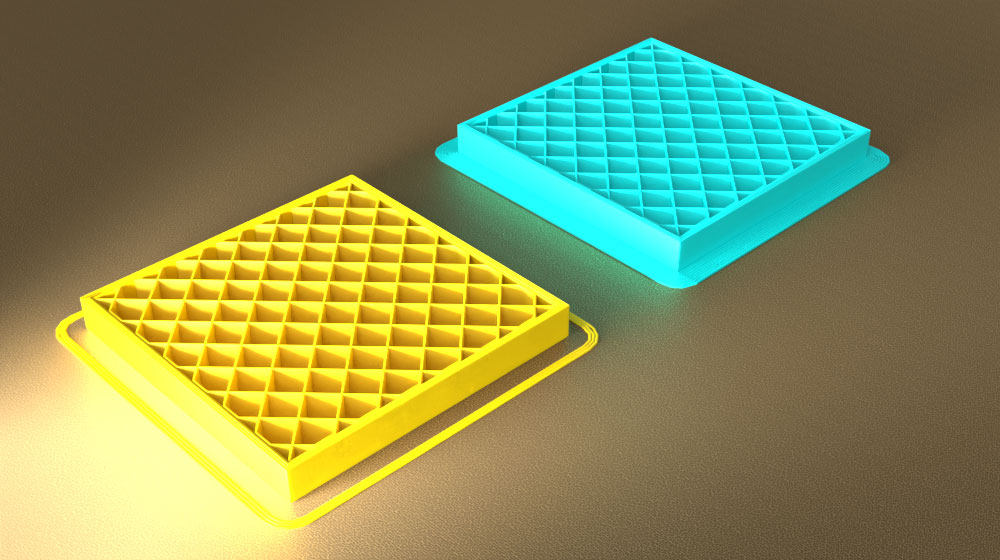 Приклад використання спідниці та облямівки в 3D-друці