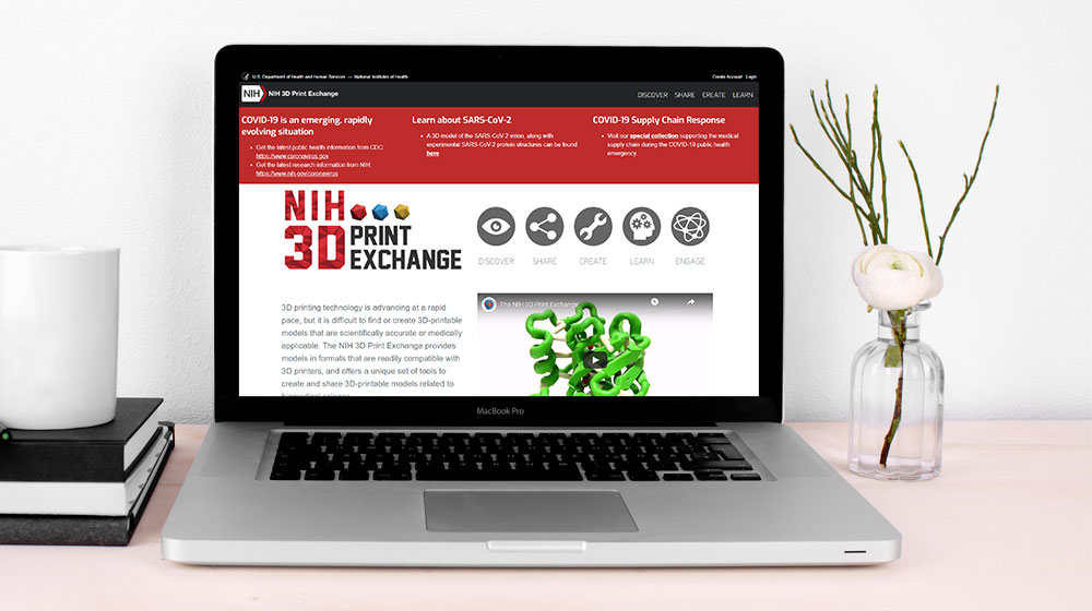 Безкоштовні файли STL на NIH 3D Print Exchange.