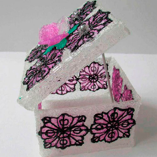 Шкатулка для украшений 3D-ручкой