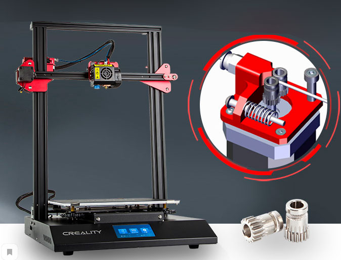Алюминиевый экструдер Боудена с двойным приводом