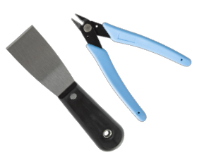 Шпатель и кусачки